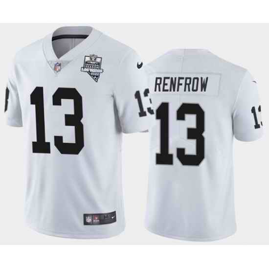 Men's Oakland Raiders White #13 Hunter Renfrow 2020 Inaugural Season Vapor Limited Stitched NFL Jersey